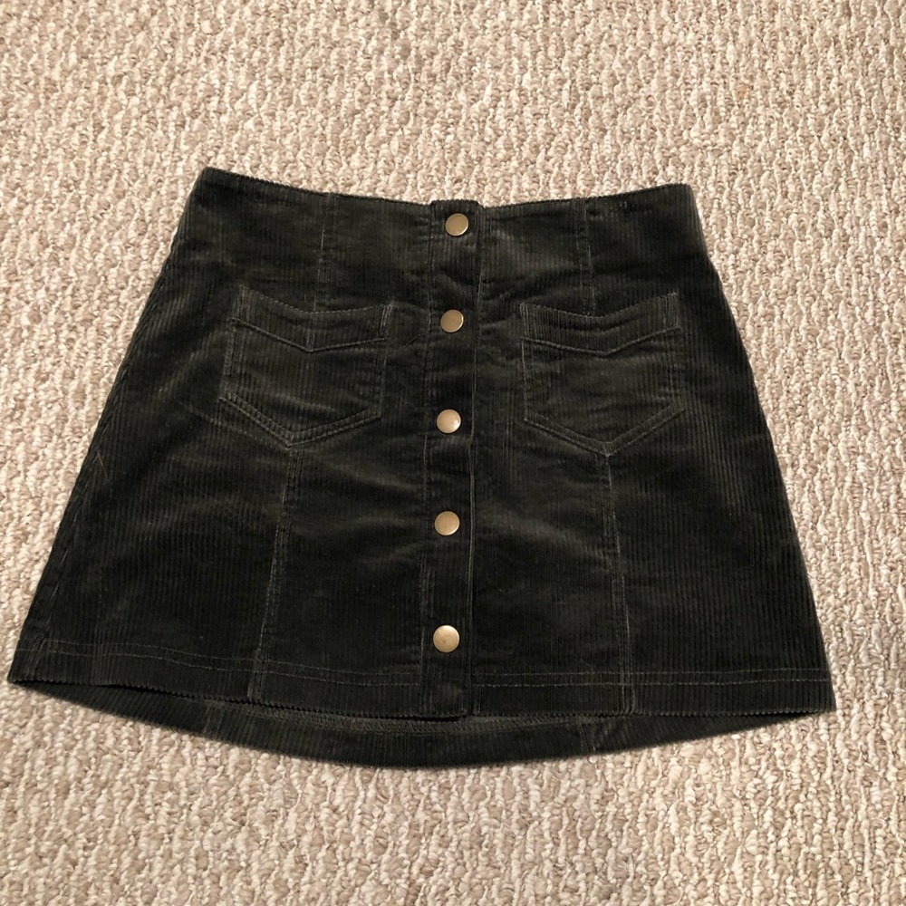 Hunter green Corduroy with gold buttons